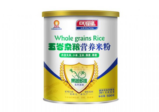 巨日星童果蔬多維型五谷雜糧營養(yǎng)米粉(聽裝)