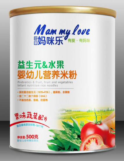 巨日媽咪樂(lè)益生元水果嬰幼兒營(yíng)養(yǎng)米粉果味蔬菜配方