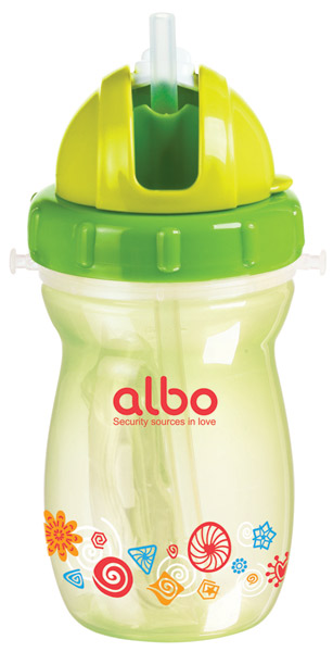 愛(ài)樂(lè)寶250Ml背帶水壺綠