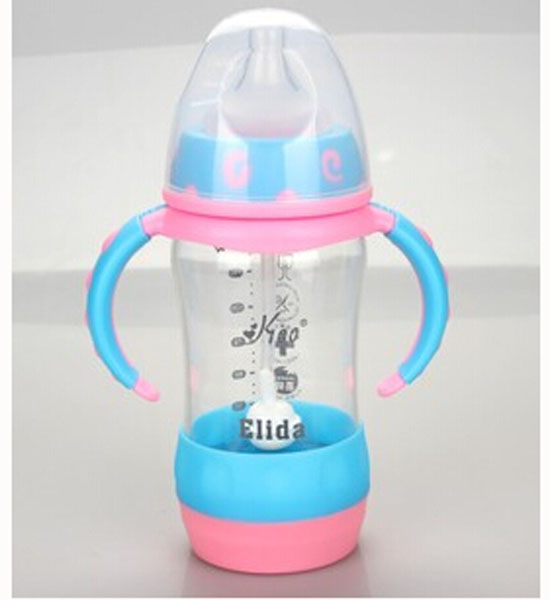 Happy100玻璃奶瓶寬口防摔