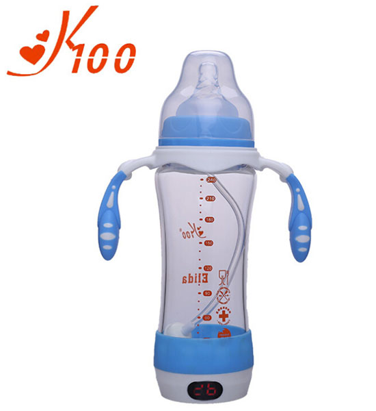 K100智能測(cè)溫雙手柄奶瓶藍(lán)色