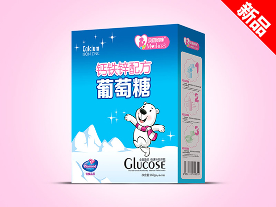 貝因媽咪鈣鐵鋅配方葡萄糖盒裝