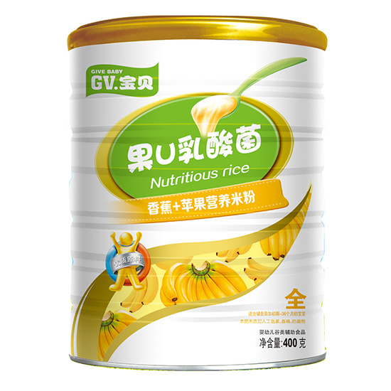 GV寶貝果U乳酸菌香蕉蘋果營養(yǎng)米粉