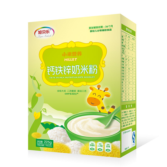 旭貝樂(lè)小米營(yíng)養(yǎng)鈣鐵鋅奶米粉盒裝