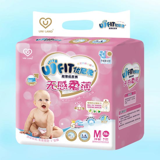 優(yōu)尼弗無感柔薄嬰兒紙尿褲M碼26