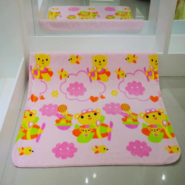 亞奧超柔蓋毯飛機(jī)熊粉色