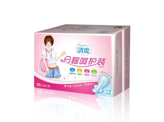 清爽U氧系列---分程呵護(hù)裝26片絲薄網(wǎng)面衛(wèi)生巾