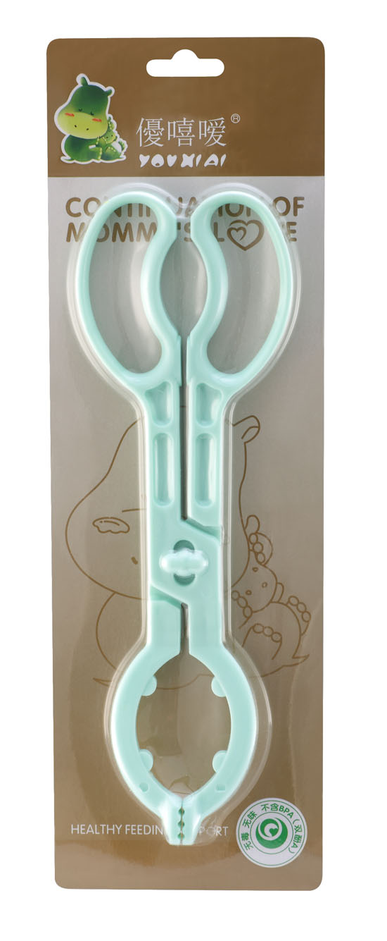 優(yōu)嘻噯防滑奶瓶夾藍色