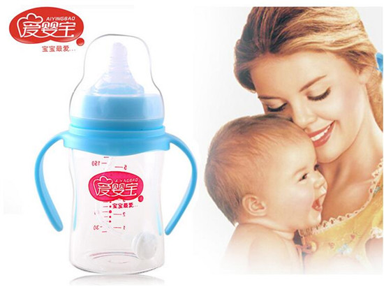 愛嬰寶新生兒晶鉆玻璃專用奶瓶180ml