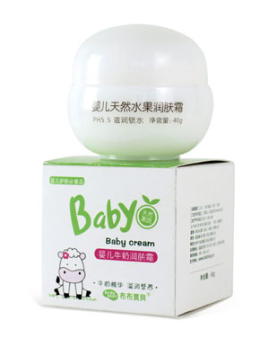 布布寶貝嬰兒天然水果潤(rùn)膚霜(牛奶)50G