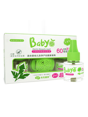 布布寶貝嬰兒艾草蚊香液套裝(45MLX2瓶+1個蚊香器)