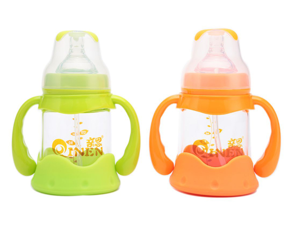 親恩玻璃奶瓶帶手柄小