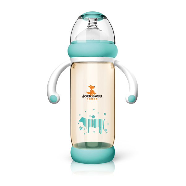 小袋鼠巴布防燙PPSU奶瓶BP-858藍(lán)色