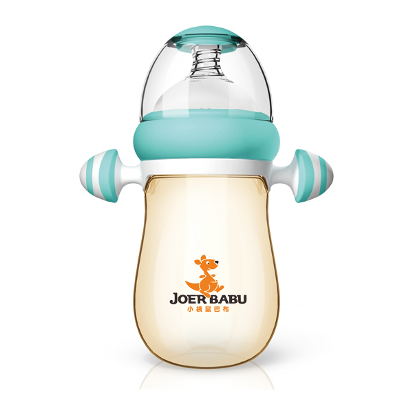 小袋鼠巴布自動(dòng)按摩手柄PPSU奶瓶BP-892綠色