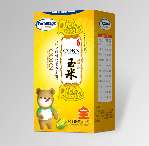 貝之翼強(qiáng)化鐵鋅鈣玉米營養(yǎng)米粉盒裝