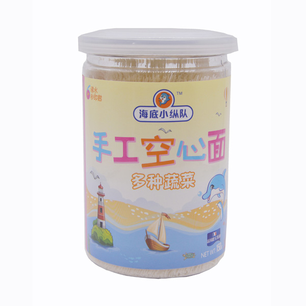 海底小縱隊多種蔬菜空心面罐裝