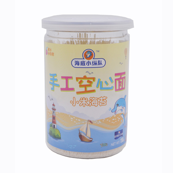 海底小縱隊小米海苔空心面罐裝