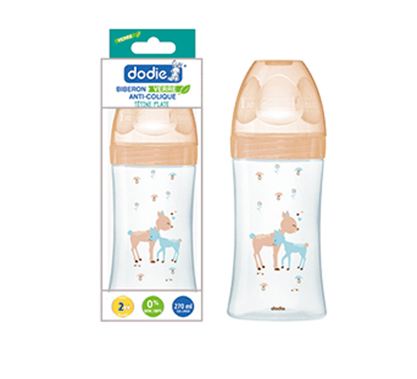 Dodie自然質(zhì)感寬口徑玻璃奶瓶270ml