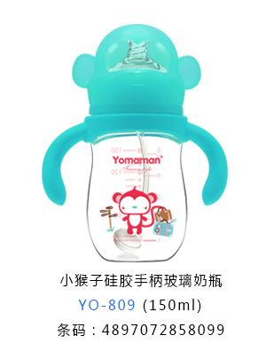 優(yōu)秀媽咪小猴子硅膠手柄玻璃奶瓶150ml.jpg 優(yōu)秀媽咪小猴子硅膠手柄玻璃奶瓶150ml.jpg