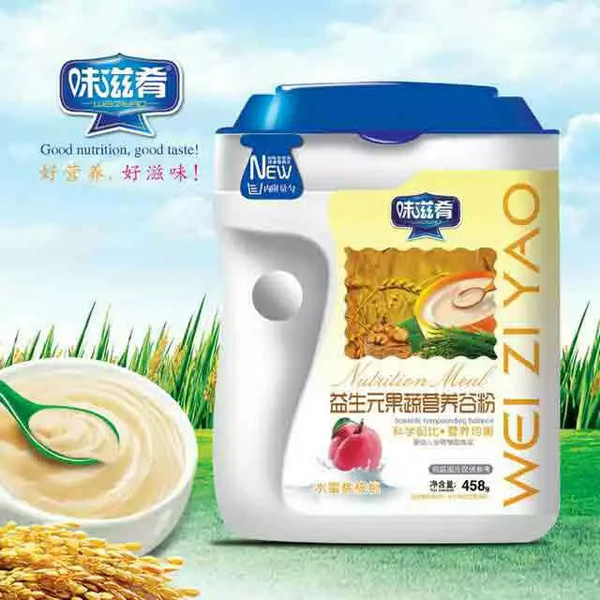 味滋肴益生元果蔬營(yíng)養(yǎng)谷粉-水蜜桃核桃 聽裝