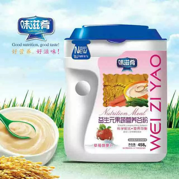 味滋肴益生元果蔬營(yíng)養(yǎng)谷粉-草莓胡蘿卜 聽裝