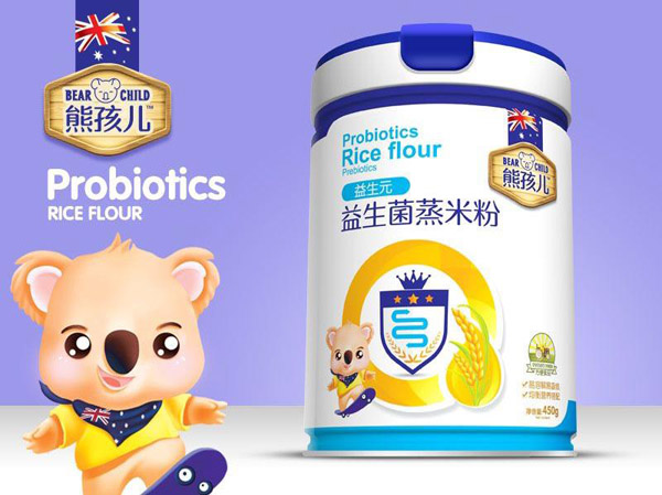 熊孩兒益生菌蒸米粉-益生元罐裝