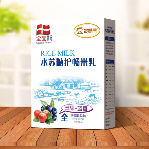 智慧熊水蘇糖護(hù)暢米乳-蘋果+藍(lán)莓 盒裝