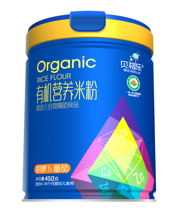 貝格樂有機營養(yǎng)米粉-胡蘿卜番茄 聽裝