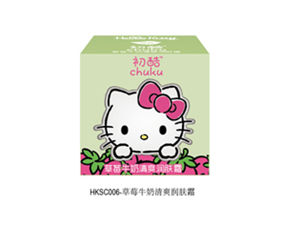 Hello Kitty初酷草莓牛奶清爽潤膚霜 盒裝