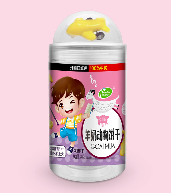 意美特羊奶動物餅干草莓味