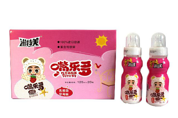 滋特美嘴樂多兒童乳酸菌乳飲料 乳酸菌草莓味20瓶裝 粉色