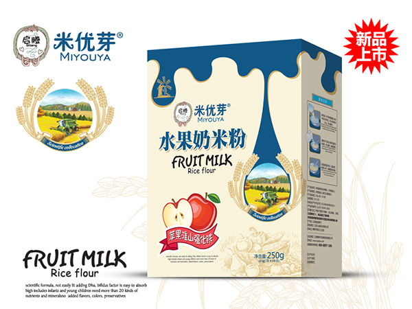 米優(yōu)芽水果奶米粉-蘋果淮山強(qiáng)化鐵盒裝