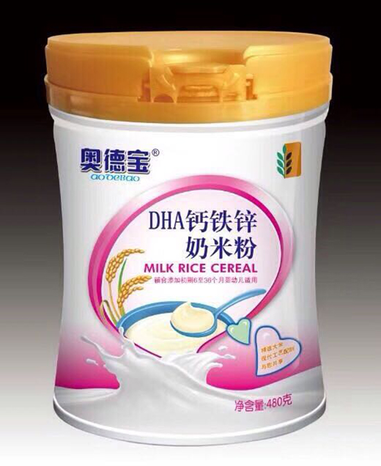 奧德寶DHA鈣鐵鋅奶米粉480g