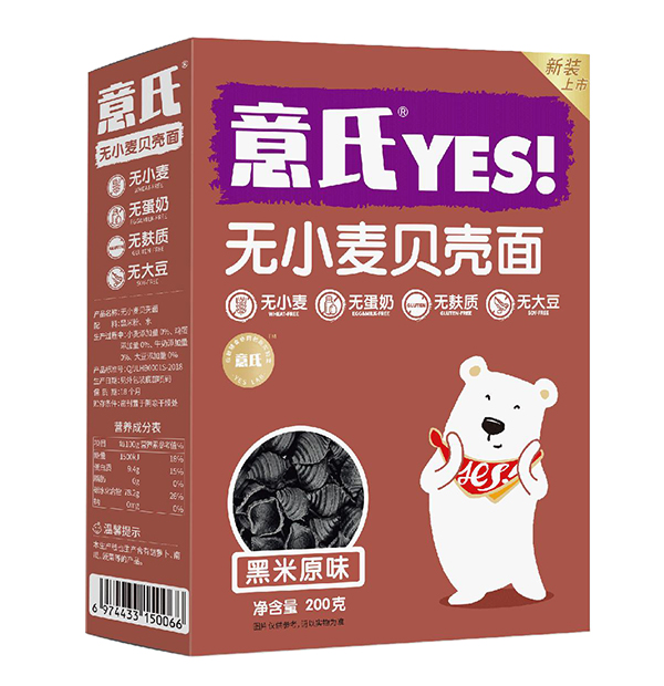 意氏無(wú)小麥貝殼面 黑米原味