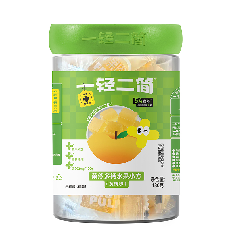 一輕二簡菓然多維水果小方(黃桃味)