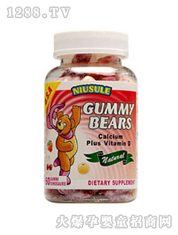 紐素樂(lè)戈咪熊果味軟糖鈣+D