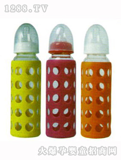 陽光之愛單直240ml帶硅膠套奶瓶