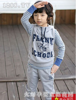 開心寶貝灰色運(yùn)動童裝
