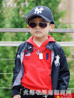 開心寶貝深藍色外套