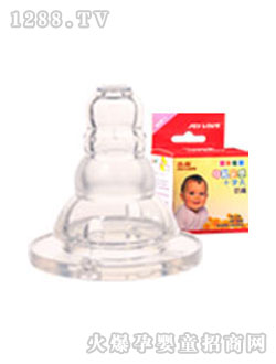 晶愛(ài)盒裝標(biāo)準(zhǔn)口徑母乳實(shí)感圓孔奶嘴