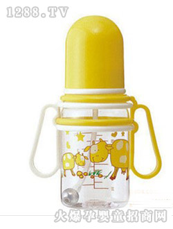 比比樂(lè)有柄直身奶瓶120ML