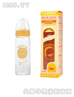 黃色小鴨玻璃奶瓶140CC