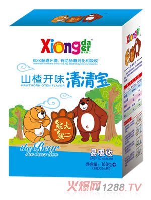 熊大熊二山楂開(kāi)胃清清寶盒裝