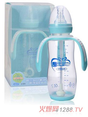 嬰侍衛(wèi)標準口徑三耳自動PP奶瓶