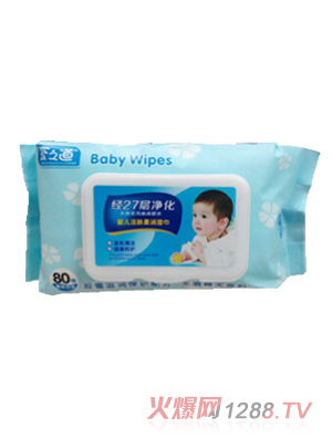 愛(ài)之道嬰兒潔膚柔潤(rùn)濕巾80抽帶蓋