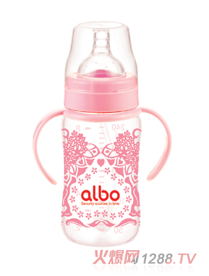 愛(ài)樂(lè)寶240ml自動(dòng)晶鉆玻璃奶瓶粉