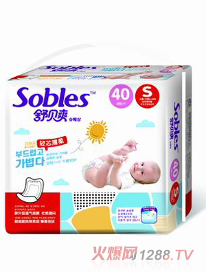 舒貝爽輕芯薄柔紙尿片S40