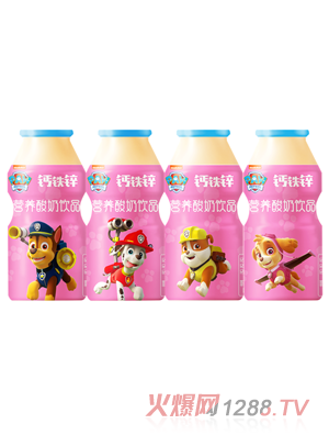 汪汪隊(duì)鈣鐵鋅營養(yǎng)酸奶飲品（草莓味）