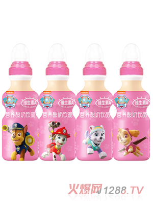 汪汪隊(duì)維生素A營養(yǎng)酸奶飲品草莓味