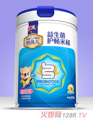 熊孩兒益生菌護(hù)暢米?。▓A聽）